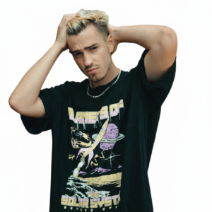 Men’s Black Graphic Printed T-Shirt | Trendy Street Style Casual Wear