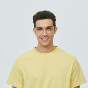 Men’s Solid Yellow Cotton T-Shirt | Fresh & Stylish Everyday Wear