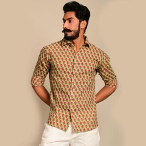 Men’s Premium Floral Printed Shirt | Stylish Ethnic Casual Wear
